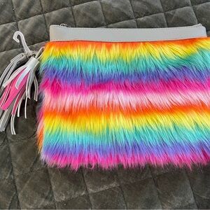 No Boundaries Multicolor Faux Fur Clutch